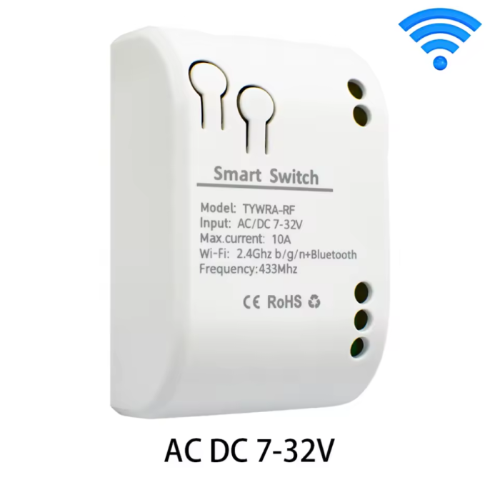 Розумне реле сухий контакт 1 канал 10А TYWRD 7-32В / USB, Wifi+RF, Tuya Smart Life