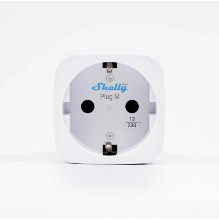 Розумна розетка Shelly Plug M Gen3 з енергомоніторингом 13A Matter, Wi-Fi, Bluetooth - Apple Home, Google Home